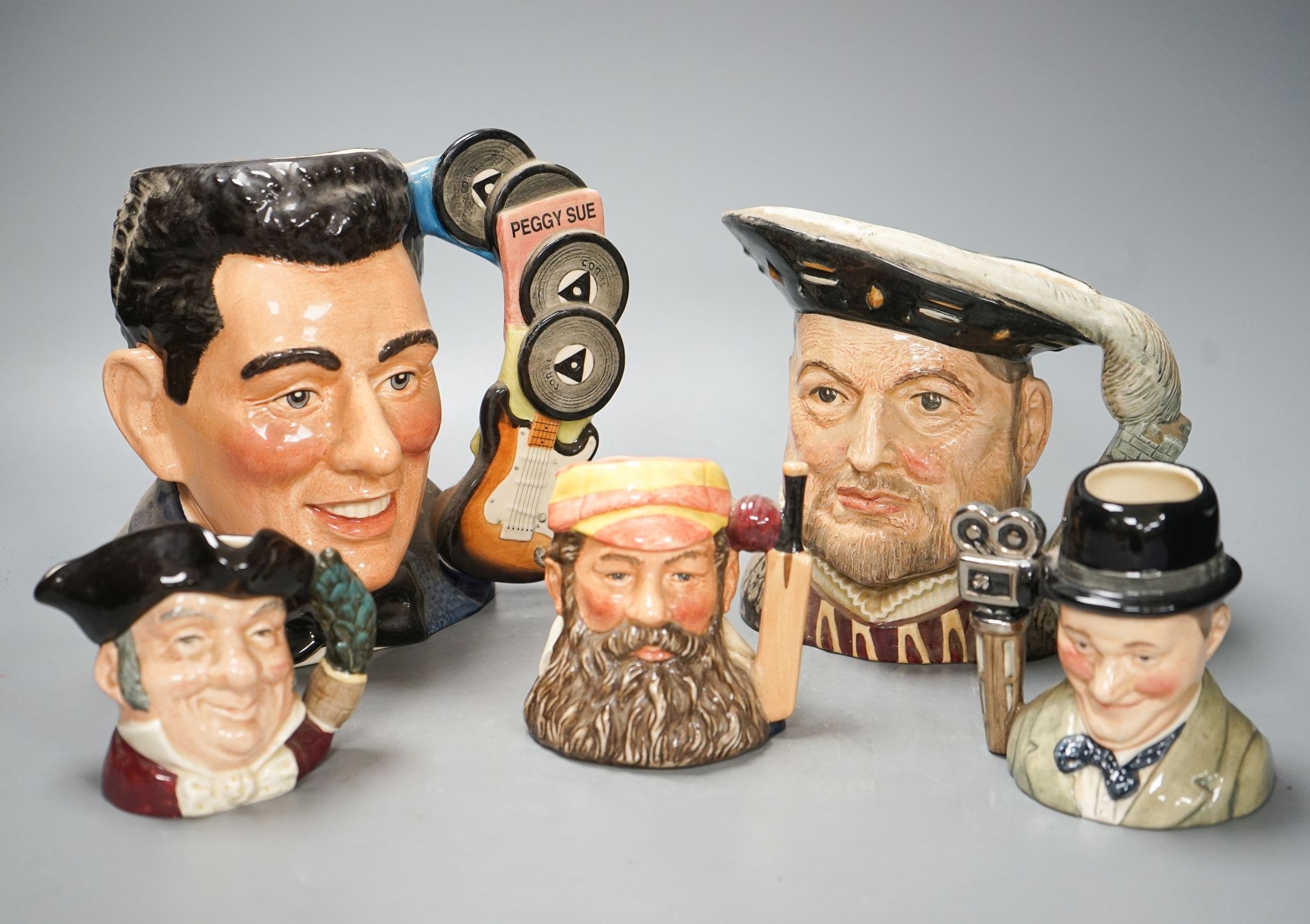 A collection of Royal Doulton character jugs, most boxed